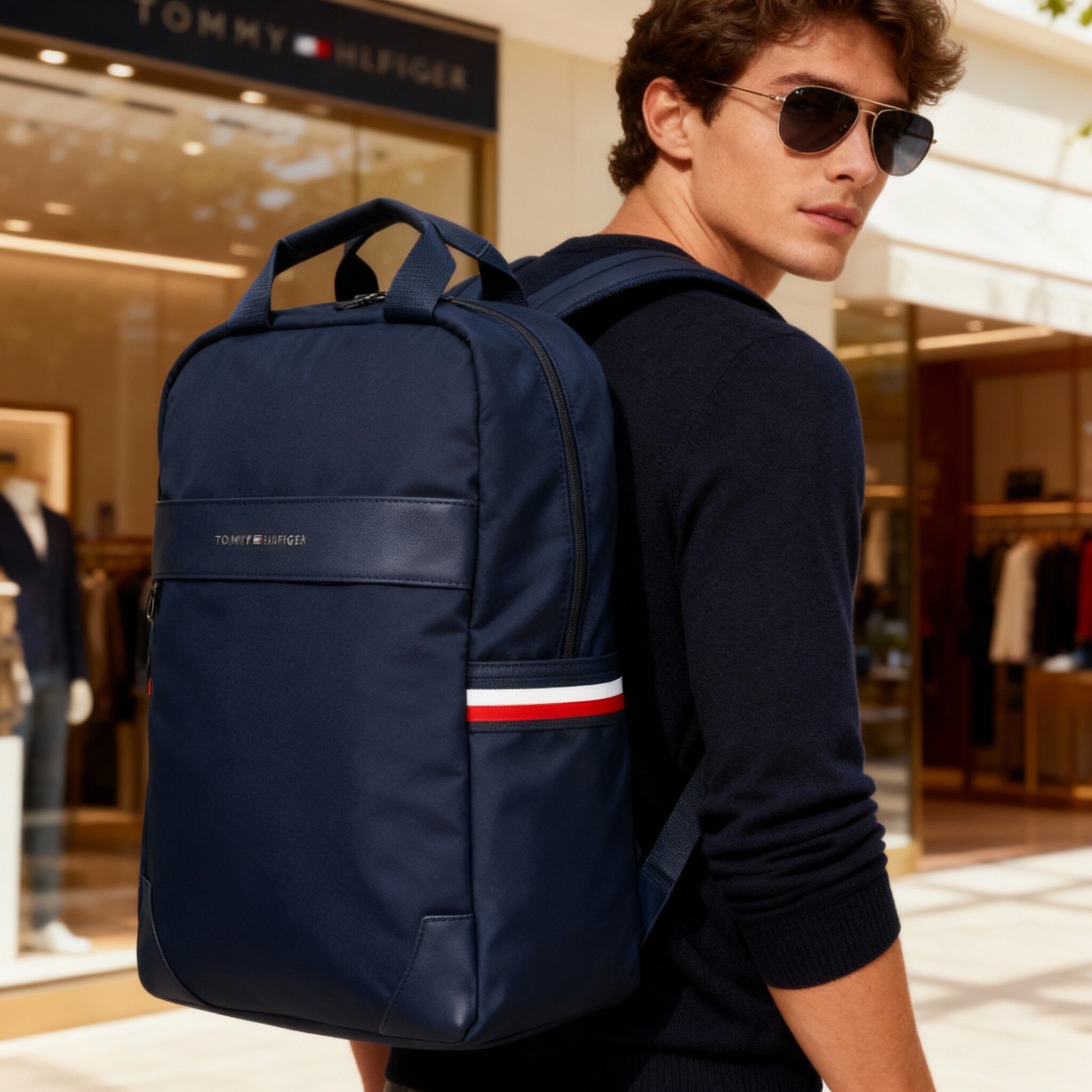 Tommy Hilfiger Backpack Heavy-duty Lightweight - Image 2